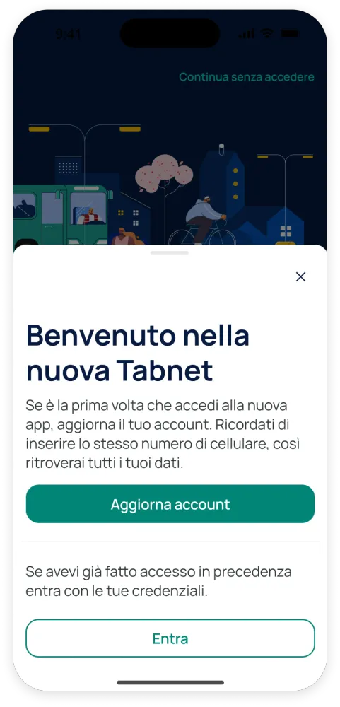 benvenuto nella nuova tabnet