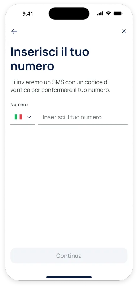 Inserisci il tuo numero